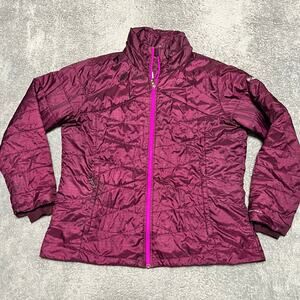 Columbia Coat Womens 1X Omni Heat Puffer Jacket Quilted Maroon ***